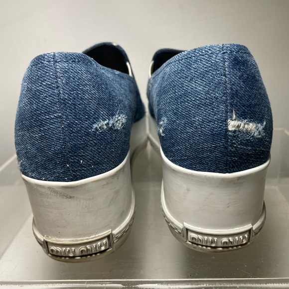 MIU MIU wedges Snearkers sz 37 made in italy - Picture 4 of 15